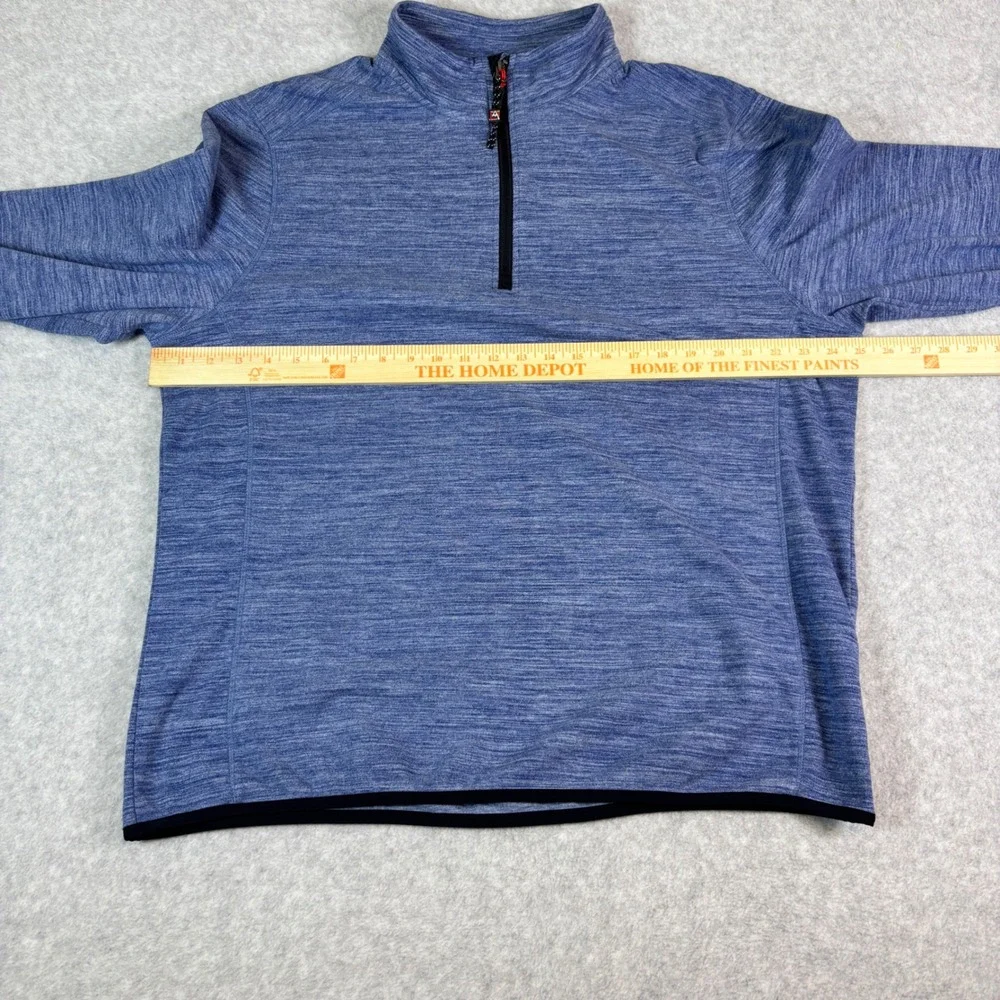 Avalanche Outdoor Supply Co Mens XL Blue Heathered Quarter Zip Pullover‎ Sweater